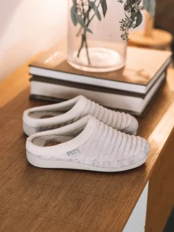 Toni Pons Slippers | MALU-OD - Zapatilla tipo zueco para mujer en fieltro y pelo sintético en Crudo | MALU-OD