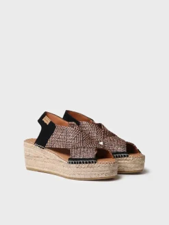 Toni Pons Cuñas Medias | Abiertas | MASAI - Alpargata de mujer con cuña y tiras elásticas multicolor | MASAI