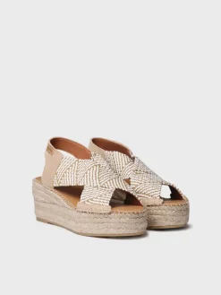 Toni Pons Cuñas Medias | Abiertas | MASAI - Alpargata de mujer con cuña y tiras elásticas multicolor | MASAI