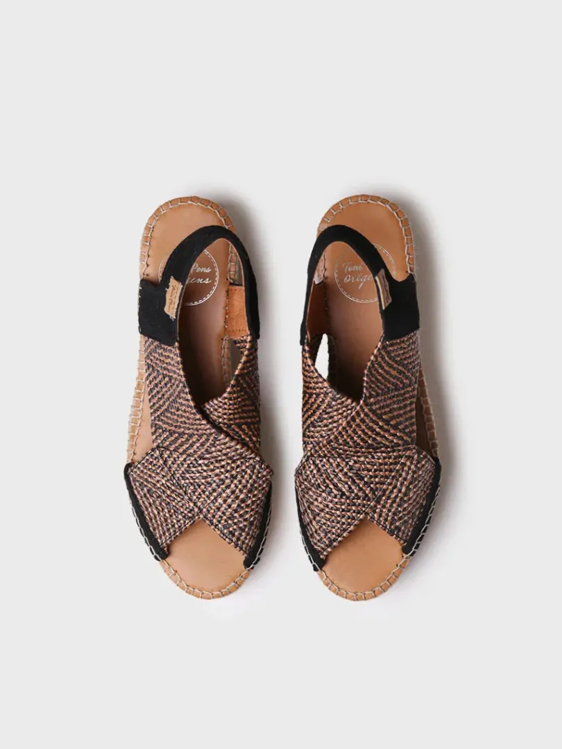 Toni Pons Cuñas Medias | Abiertas | MASAI - Alpargata de mujer con cuña y tiras elásticas multicolor | MASAI