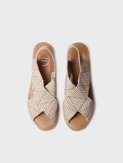 Toni Pons Cuñas Medias | Abiertas | MASAI - Alpargata de mujer con cuña y tiras elásticas multicolor | MASAI