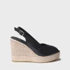 Toni Pons Cuñas Altas | Plataformas | OPRAH - Alpargata peep toe alta de mujer en piel con cuña | OPRAH