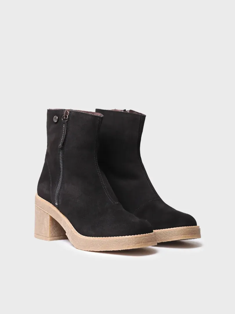 Toni Pons Botines Y Zapatos | PERU-SY - Botín de tacón ancho para mujer en serraje | PERU-SY