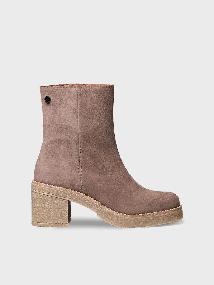 Toni Pons Botines Y Zapatos | PIANI-SY - Botín de tacón ancho para mujer en serraje | PIANI-SY