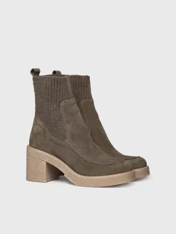 Toni Pons Botines Y Zapatos | PRAGA-SY - Botín de tacón ancho para mujer en serraje y tejido | PRAGA-SY