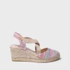 Toni Pons Cuñas Medias | Cerradas | SABA-RG - Alpargata de mujer con cuña y tiras elásticas cruzadas | SABA-RG