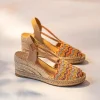 Toni Pons Cuñas Medias | Abiertas | SARA-RS - Alpargata de mujer en algodón multicolor con cuña | SARA-RS