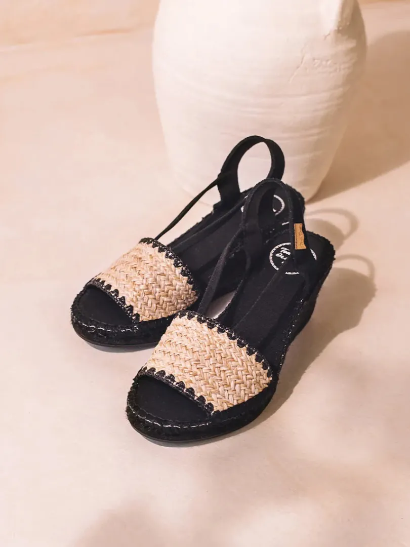 Toni Pons Cuñas Medias | Abiertas | SELVA-IP - Alpargata de mujer en tejido trenzado con cuña tintada | SELVA-IP