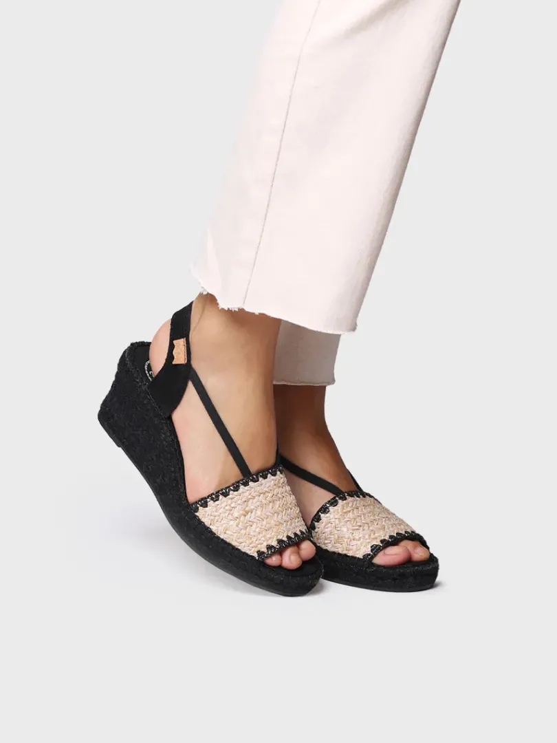 Toni Pons Cuñas Medias | Abiertas | SELVA-IP - Alpargata de mujer en tejido trenzado con cuña tintada | SELVA-IP