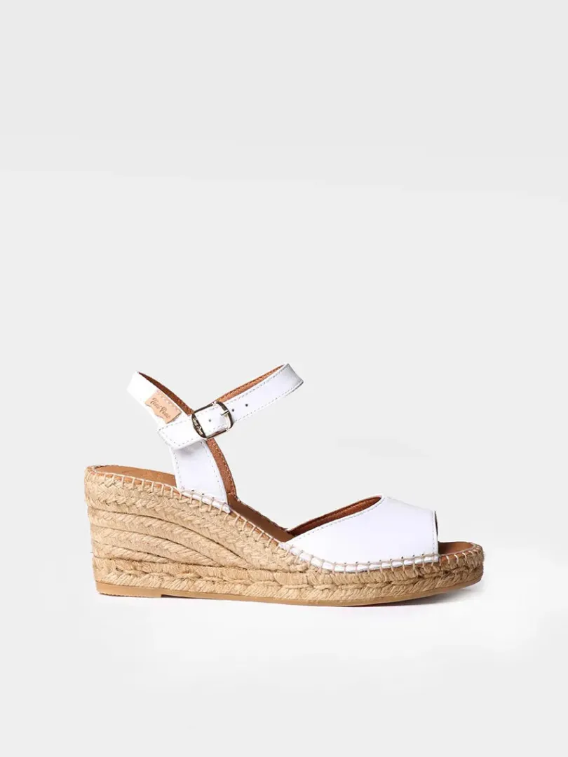 Toni Pons Cuñas Medias | Abiertas | SIA-P - Alpargata de cuña para mujer en piel | SIA-P