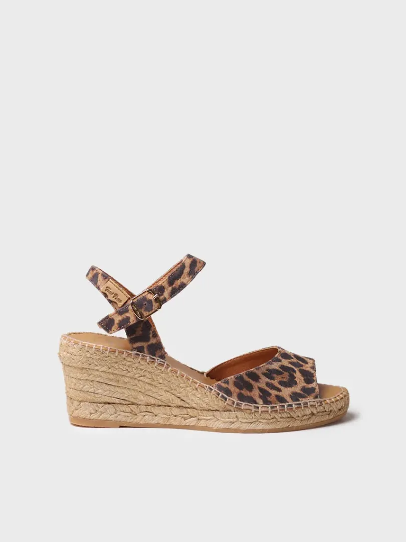Toni Pons Cuñas Medias | Abiertas | SIA-P - Alpargata de cuña para mujer en piel | SIA-P