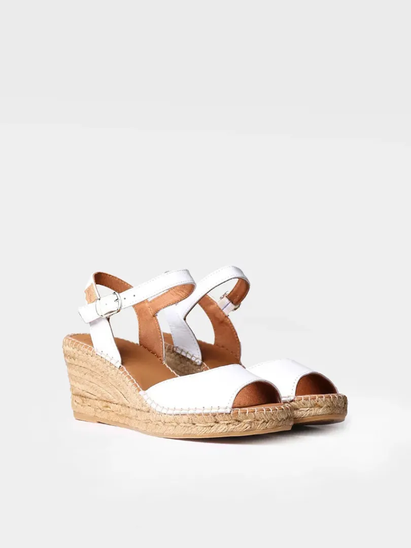 Toni Pons Cuñas Medias | Abiertas | SIA-P - Alpargata de cuña para mujer en piel | SIA-P