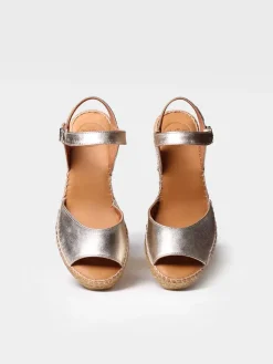 Toni Pons Cuñas Medias | Abiertas | SIA-P - Alpargata de cuña para mujer en piel | SIA-P
