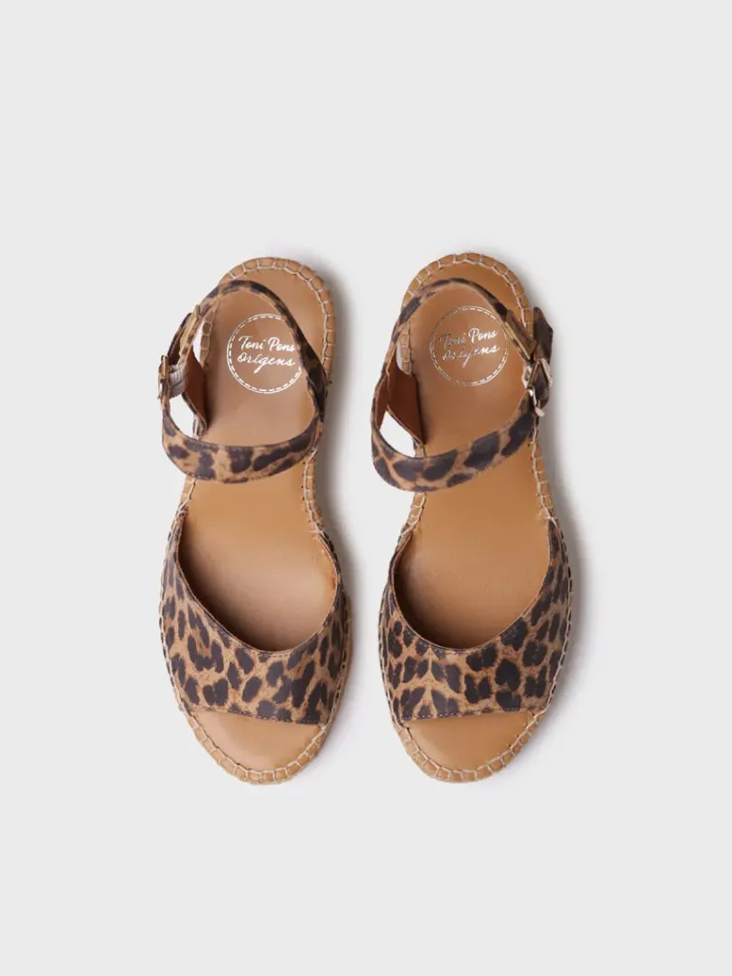 Toni Pons Cuñas Medias | Abiertas | SIA-P - Alpargata de cuña para mujer en piel | SIA-P