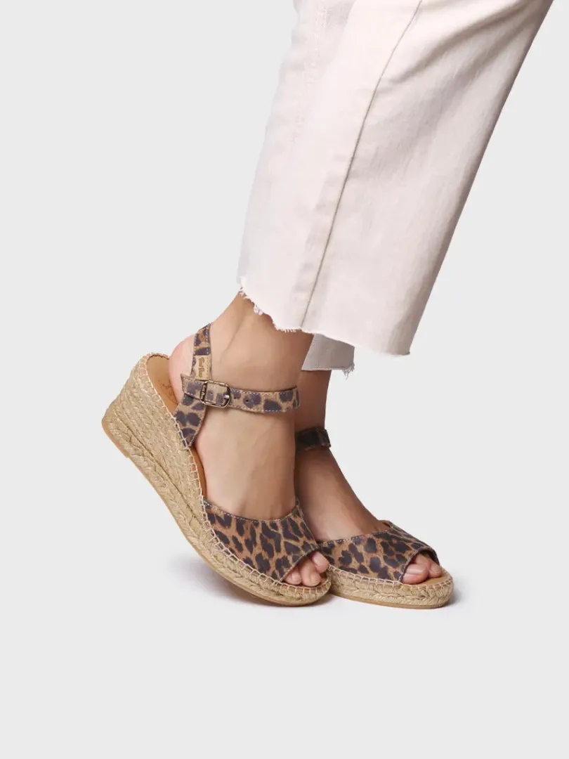Toni Pons Cuñas Medias | Abiertas | SIA-P - Alpargata de cuña para mujer en piel | SIA-P