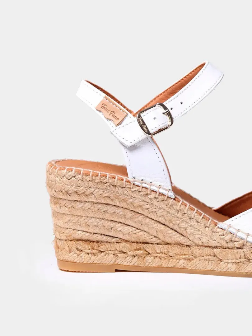 Toni Pons Cuñas Medias | Abiertas | SIA-P - Alpargata de cuña para mujer en piel | SIA-P