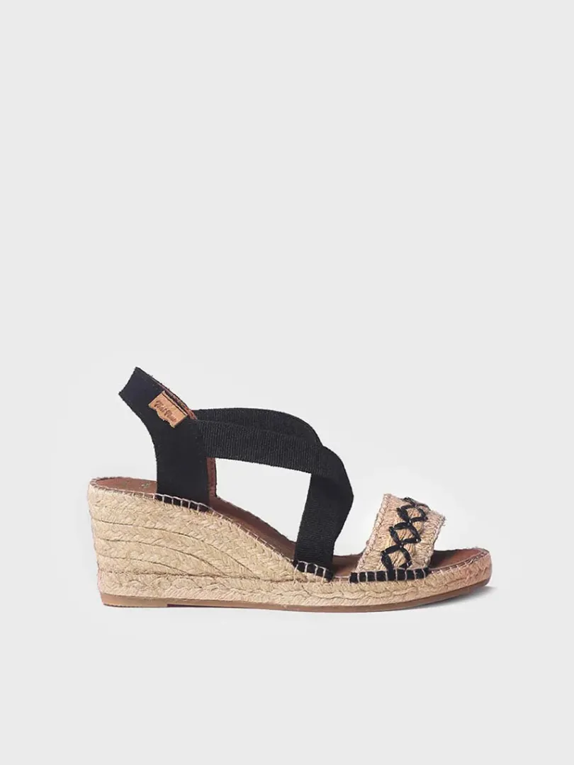 Toni Pons Cuñas Medias | Abiertas | SUSA-BN - Sandalia de cuña de yute para mujer | SUSA-BN