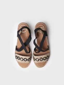 Toni Pons Cuñas Medias | Abiertas | SUSA-BN - Sandalia de cuña de yute para mujer | SUSA-BN