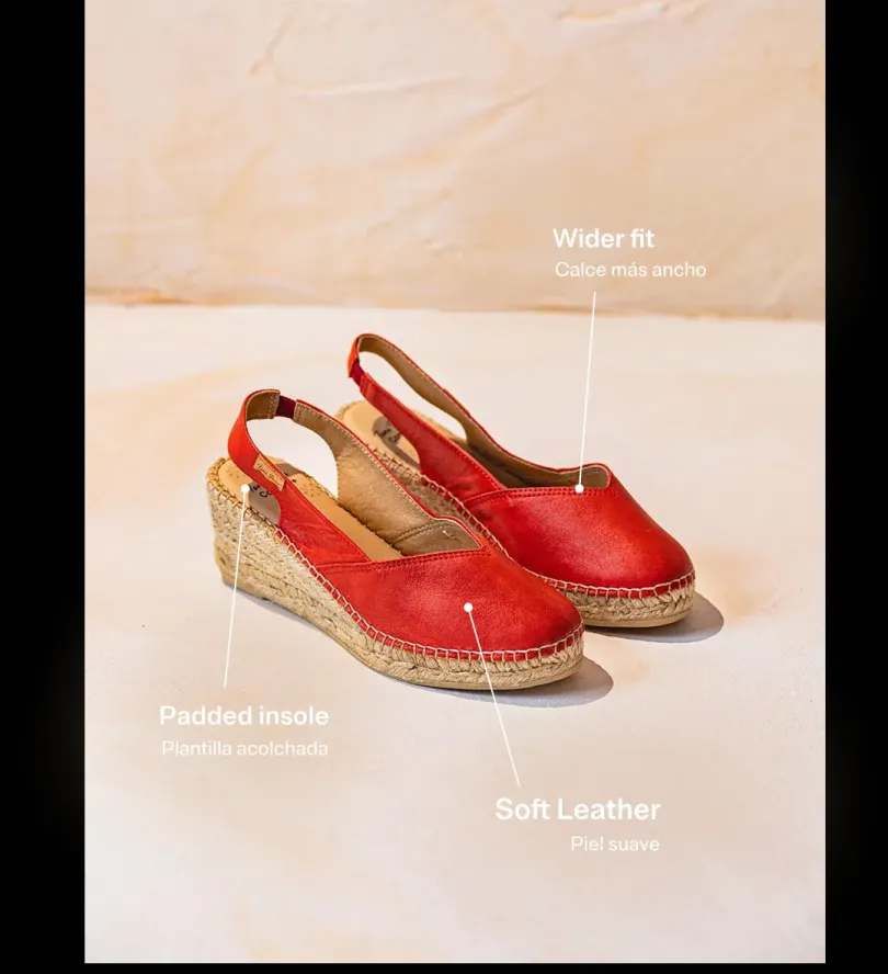 Toni Pons Cuñas Medias | Cerradas | TERMAL - Alpargata de mujer en piel con cuña para un calce más ancho | TERMAL