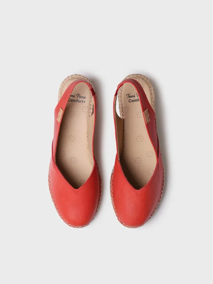 Toni Pons Cuñas Medias | Cerradas | TERMAL - Alpargata de mujer en piel con cuña para un calce más ancho | TERMAL