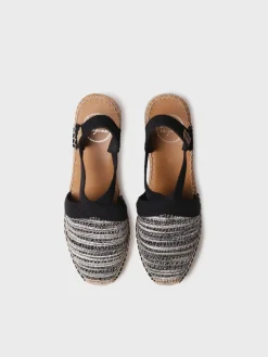Toni Pons Cuñas Medias | Cerradas | TERRA-CL - Alpargata de cuña media en tejido multicolor con acabado brillante | TERRA-CL