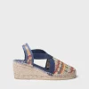 Toni Pons Cuñas Medias | Cerradas | TERRA-TT - Alpargata vegana de mujer en tejido multicolor con cuña | TERRA-TT