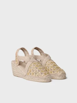 Toni Pons Cuñas Medias | Cerradas | TERRA-TT - Alpargata vegana de mujer en tejido multicolor con cuña | TERRA-TT