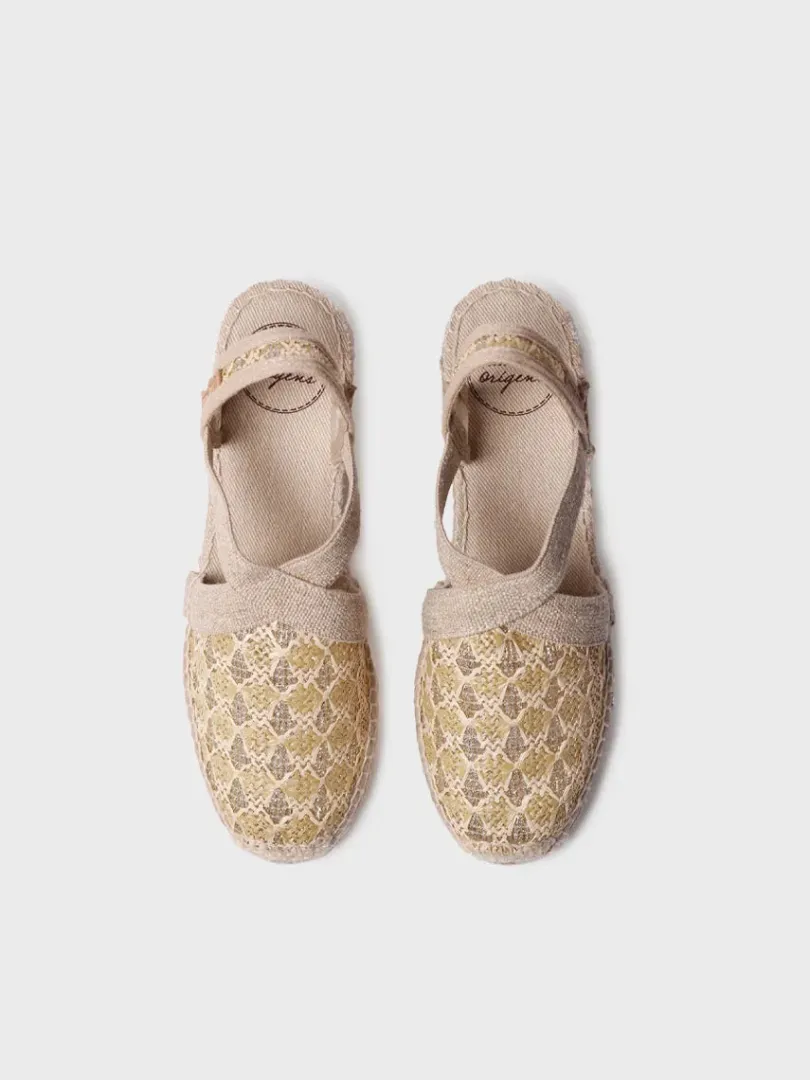Toni Pons Cuñas Medias | Cerradas | TERRA-TT - Alpargata vegana de mujer en tejido multicolor con cuña | TERRA-TT