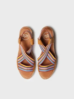 Toni Pons Cuñas Medias | Abiertas | TINA - Alpargata de mujer con cuña y bandas elásticas | TINA