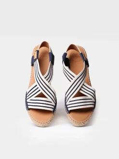 Toni Pons Cuñas Medias | Abiertas | TINA - Alpargata de mujer con cuña y bandas elásticas | TINA