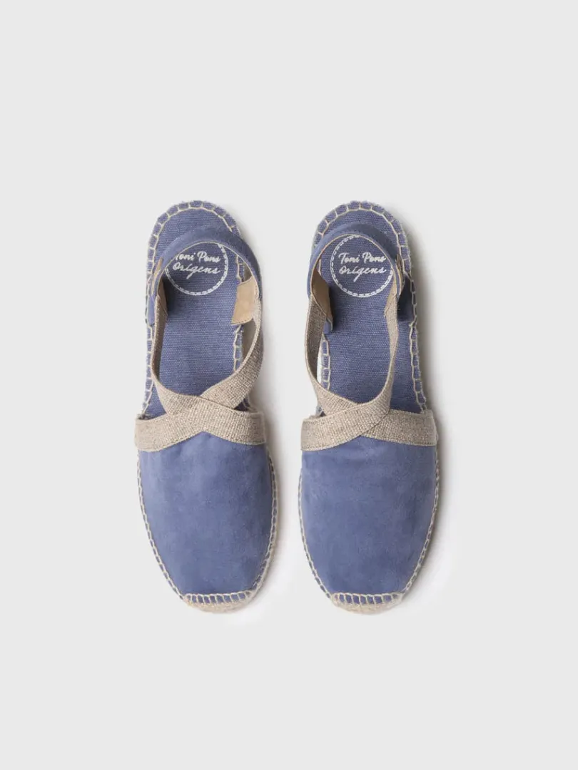 Toni Pons Cuñas Medias | Cerradas | TONA - Alpargata de ante de mujer con elásticos | TONA