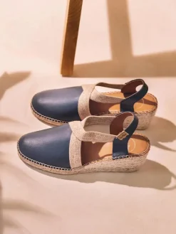 Toni Pons Cuñas Medias | Cerradas | TOSSA - Alpargata de piel con cuña media para mujer | TOSSA