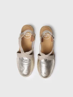 Toni Pons Cuñas Medias | Cerradas | TOSSA - Alpargata de piel con cuña media para mujer | TOSSA