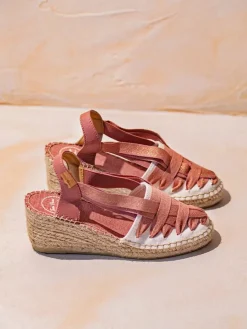 Toni Pons Cuñas Medias | Cerradas | TRACY-CZ - Alpargata de mujer en algodón crudo con cuña y cintas | TRACY-CZ