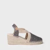 Toni Pons Cuñas Medias | Cerradas | TRITON - Alpargata vegana brillante para mujer | TRITON