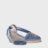 Toni Pons Cuñas Medias | Cerradas | VENECIA - Alpargata vegana de mujer en algodón con bordado y cuña | VENECIA