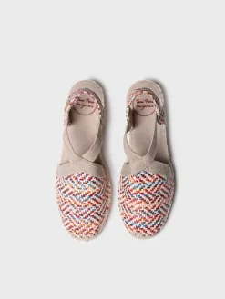 Toni Pons Cerradas | Cuñas Bajas | VERA-MS - Alpargata plana de mujer en rafia multicolor | VERA-MS