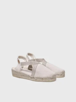 Toni Pons Cuñas Medias | Cerradas | VERDI-V - Alpargata vegana plana para mujer en tejido de algodón | VERDI-V
