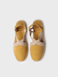 Toni Pons Cuñas Medias | Cerradas | VERDI-V - Alpargata vegana plana para mujer en tejido de algodón | VERDI-V