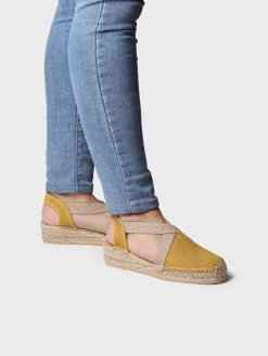 Toni Pons Cuñas Medias | Cerradas | VERDI-V - Alpargata vegana plana para mujer en tejido de algodón | VERDI-V