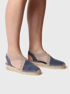 Toni Pons Cerradas | Cuñas Bajas | VERDI-V - Alpargata vegana plana para mujer en tejido de algodón | VERDI-V
