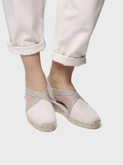 Toni Pons Cuñas Medias | Cerradas | VERDI-V - Alpargata vegana plana para mujer en tejido de algodón | VERDI-V